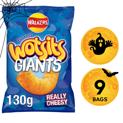 Walkers Crisps Wotsits Baked Snacks Giants Really Cheesy  9 x 130g - Image 1