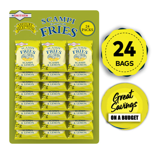 Smiths Fries Scampi and Lemon Snacks Savoury 24 x 27g - Image 1