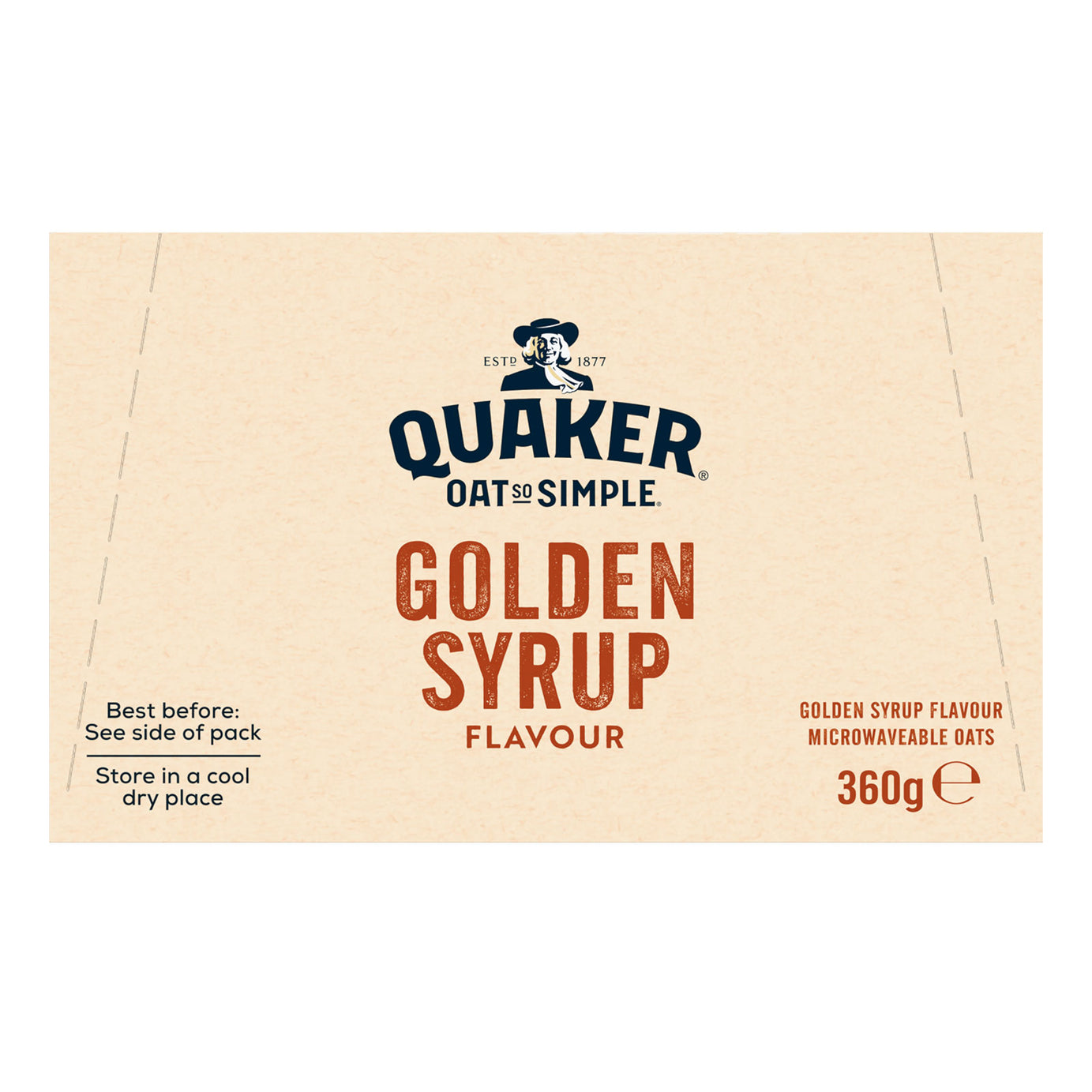 Quaker Oats Porridge Oat So Simple Golden Syrup 90 x 36g Sachets - Image 3