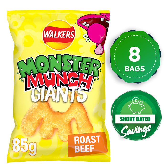 Walkers Monster Munch Snacks Sharing Giants Roast Beef  8 x 85g - Image 10