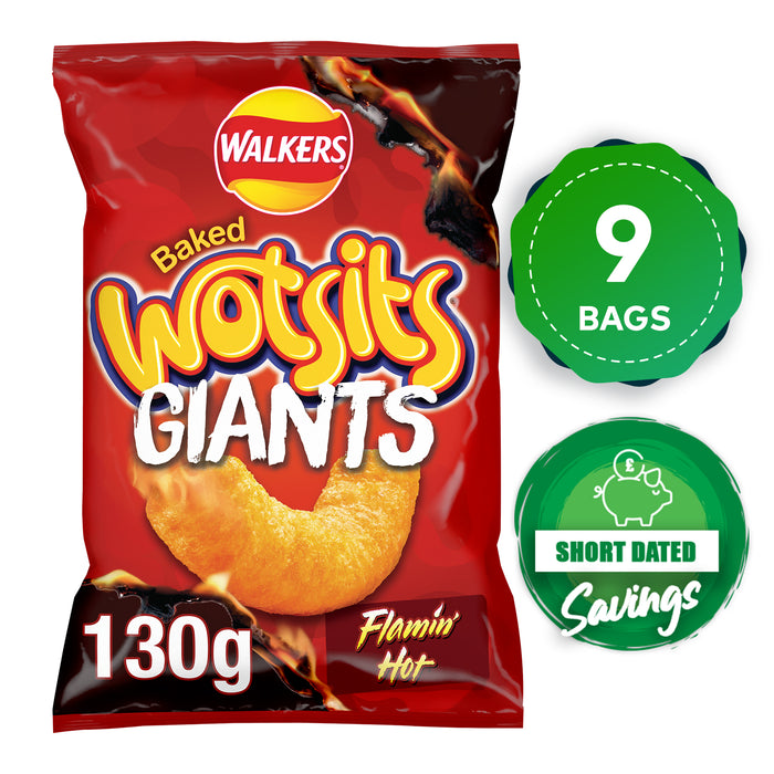 Walkers Wotsits Giants Baked Sharing Flamin' Hot Snacks 9 x130g - Image 10