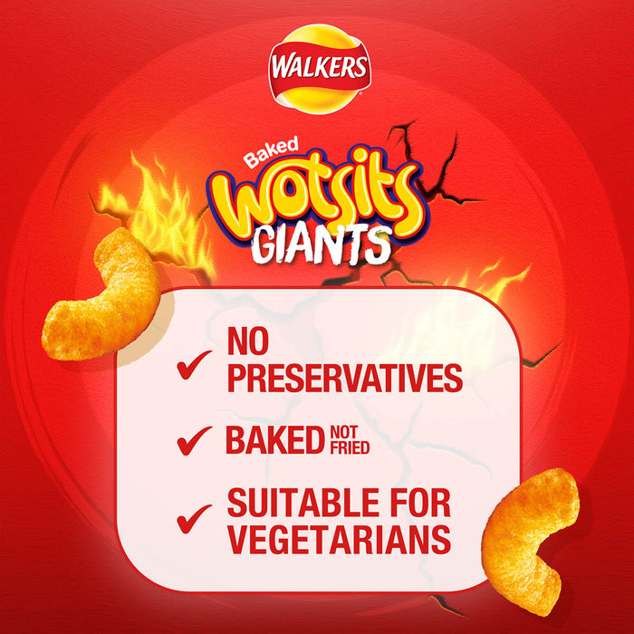 Walkers Wotsits Giants Baked Sharing Flamin' Hot Snacks 9 x130g - Image 3