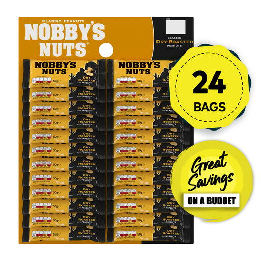 Nobby's Nuts Classic Dry Roasted Peanuts Snack 24 Bags - Image 1