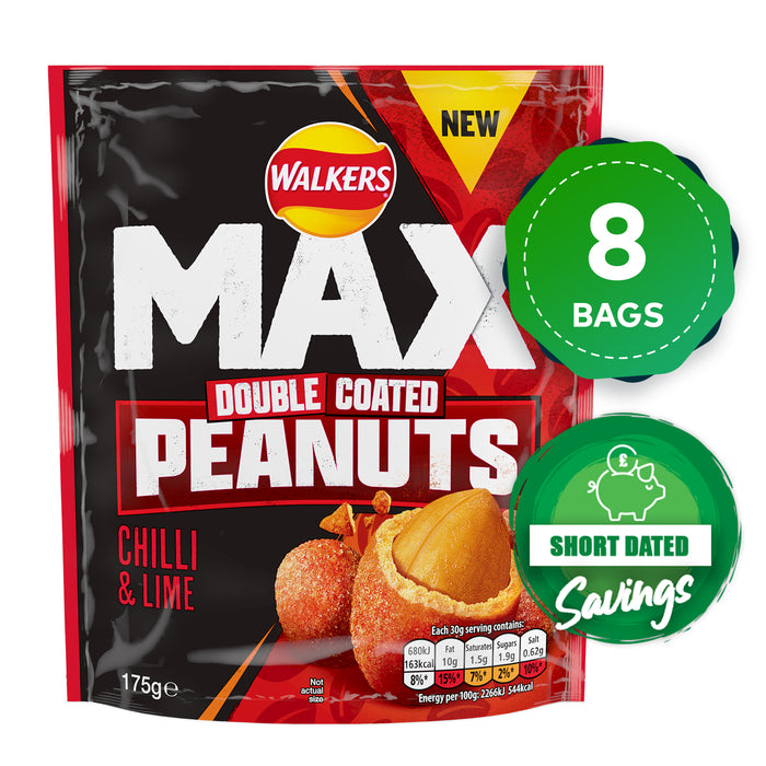 Walkers Max Double Coated Peanuts Chilli Lime Sharing Snacks 8 x175g - Image 10