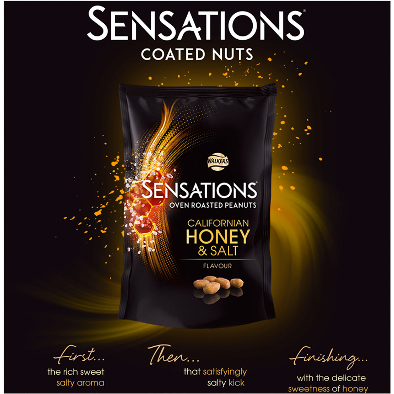 Sensations Peanuts Salt Roasted Californian Honey Pack of 12 x 145g - Image 2