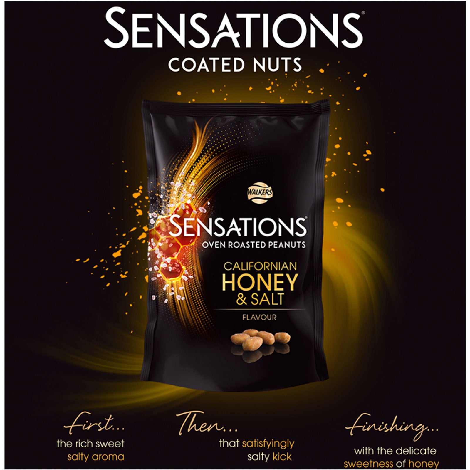 Sensations Peanuts Salt Roasted Californian Honey Pack of 12 x 145g - Image 2