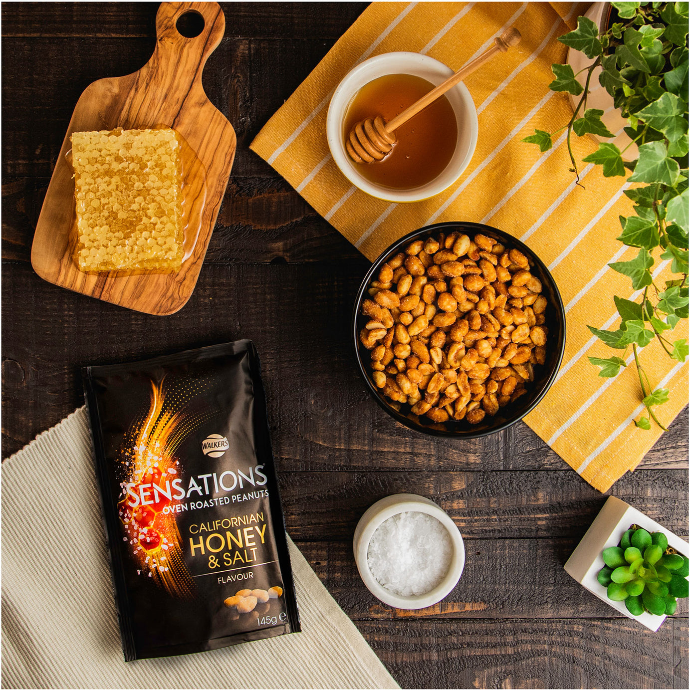 Sensations Peanuts Salt Roasted Californian Honey Pack of 12 x 145g - Image 3