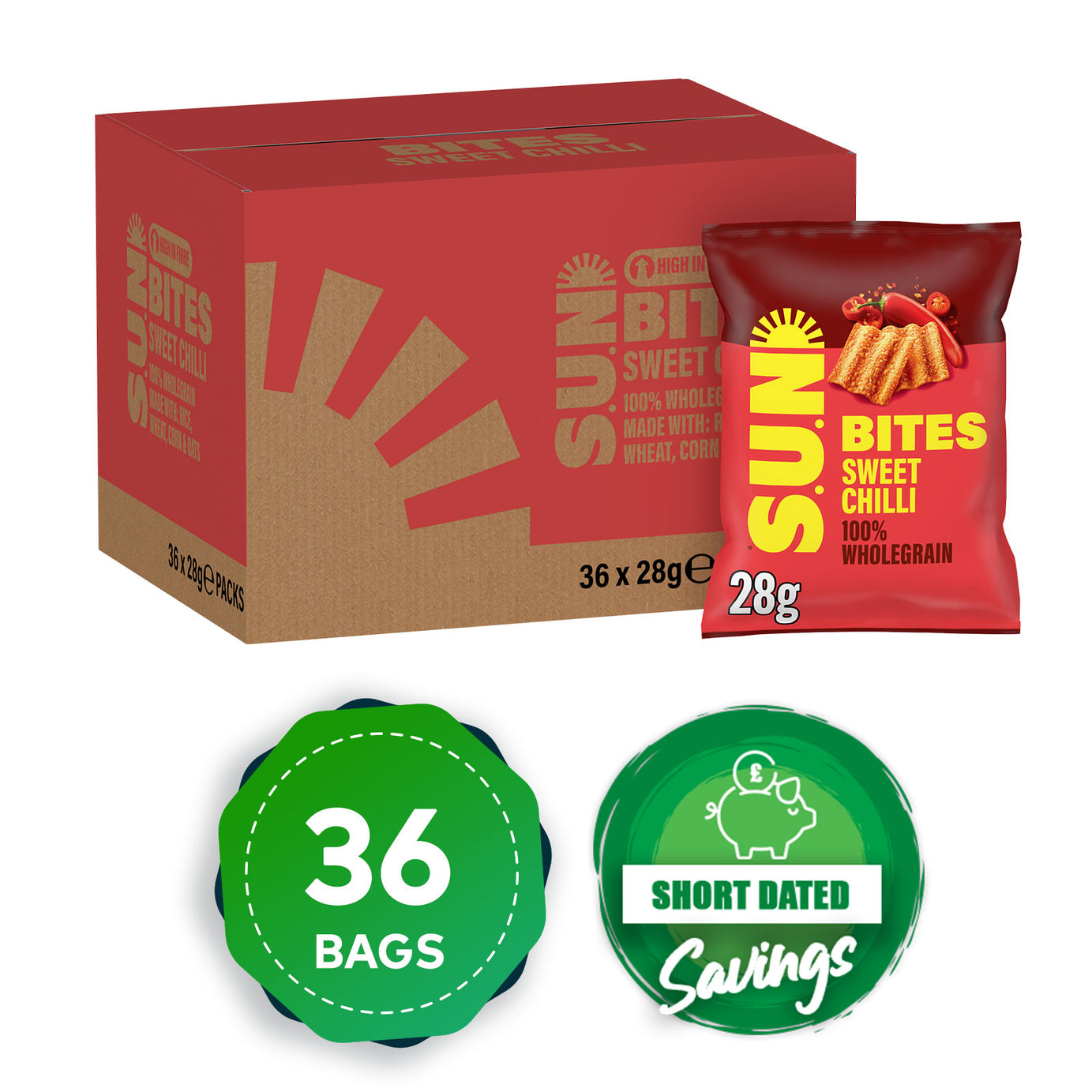 Sunbites Snacks Sun Ripened Sweet Chilli Light Sharing 36 Bags x 28g - Image 10