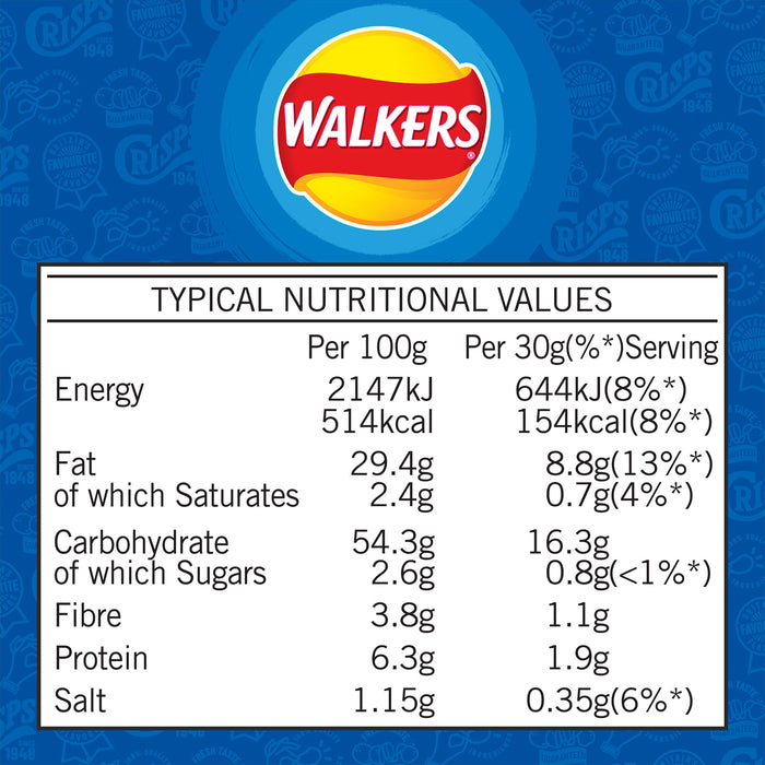 Walkers Crisps Cheese And Onion Sharing Snack Pack 6 Bags x 150g - Image 7
