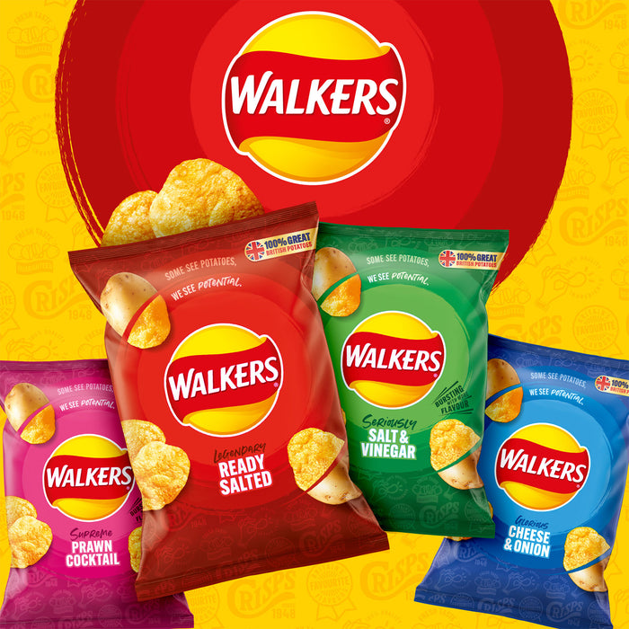 Walkers Crisps Ready Salted Lunch Sharing Snacks 6 Bags x 150g - Image 4