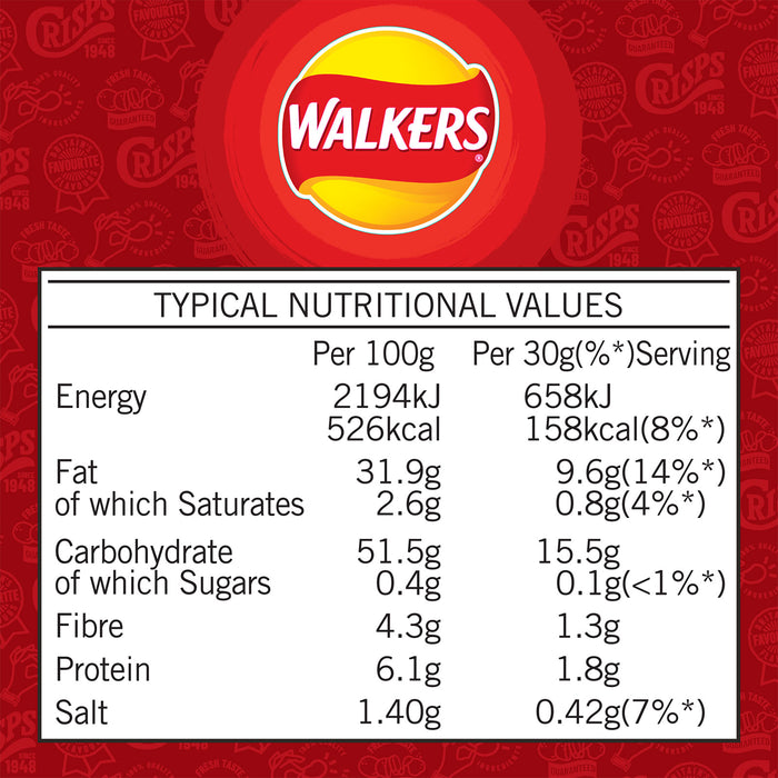Walkers Crisps Ready Salted Lunch Sharing Snacks 6 Bags x 150g - Image 6