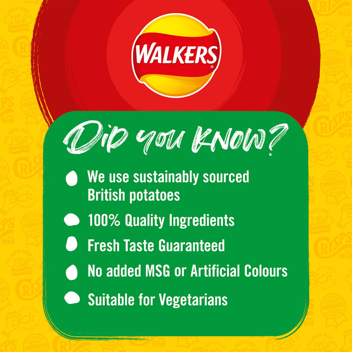 Walkers Crisps Salt And Vinegar Lunch Sharing Snacks 6 Bags x 150g - Image 6