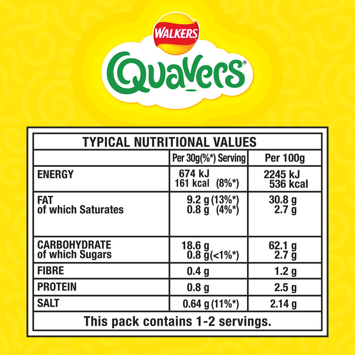 Walkers Crisps Quavers Cheese Curly Snacks 15 Pack of 54g - Image 4