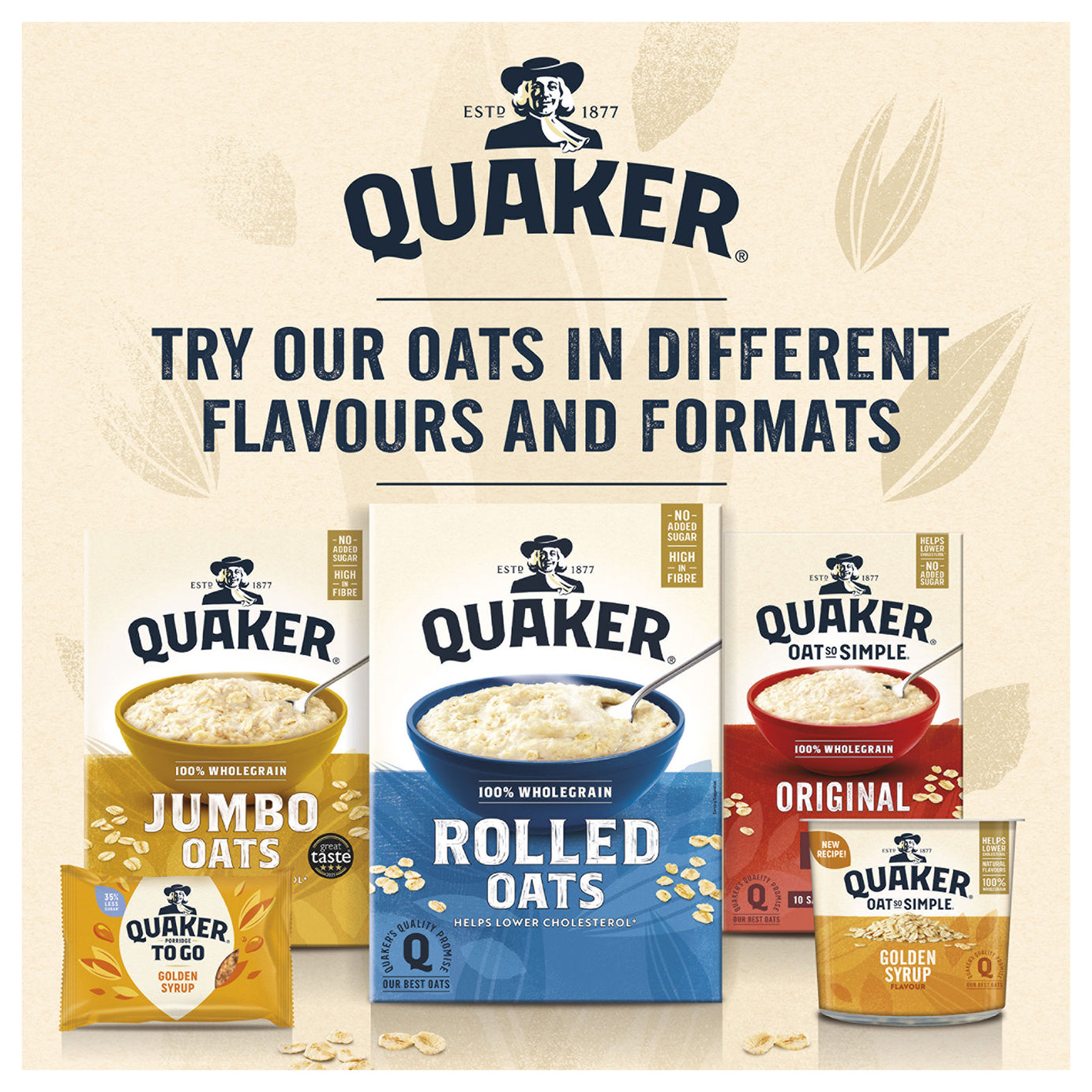 Quaker Porridge Oats Oat So Simple Golden Syrup 57g Pack of 8 - Image 4