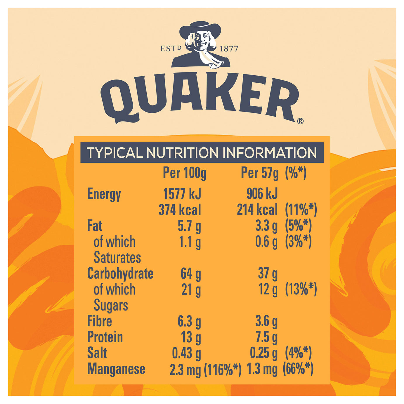 Quaker Porridge Oats Oat So Simple Golden Syrup 57g Pack of 8 - Image 8