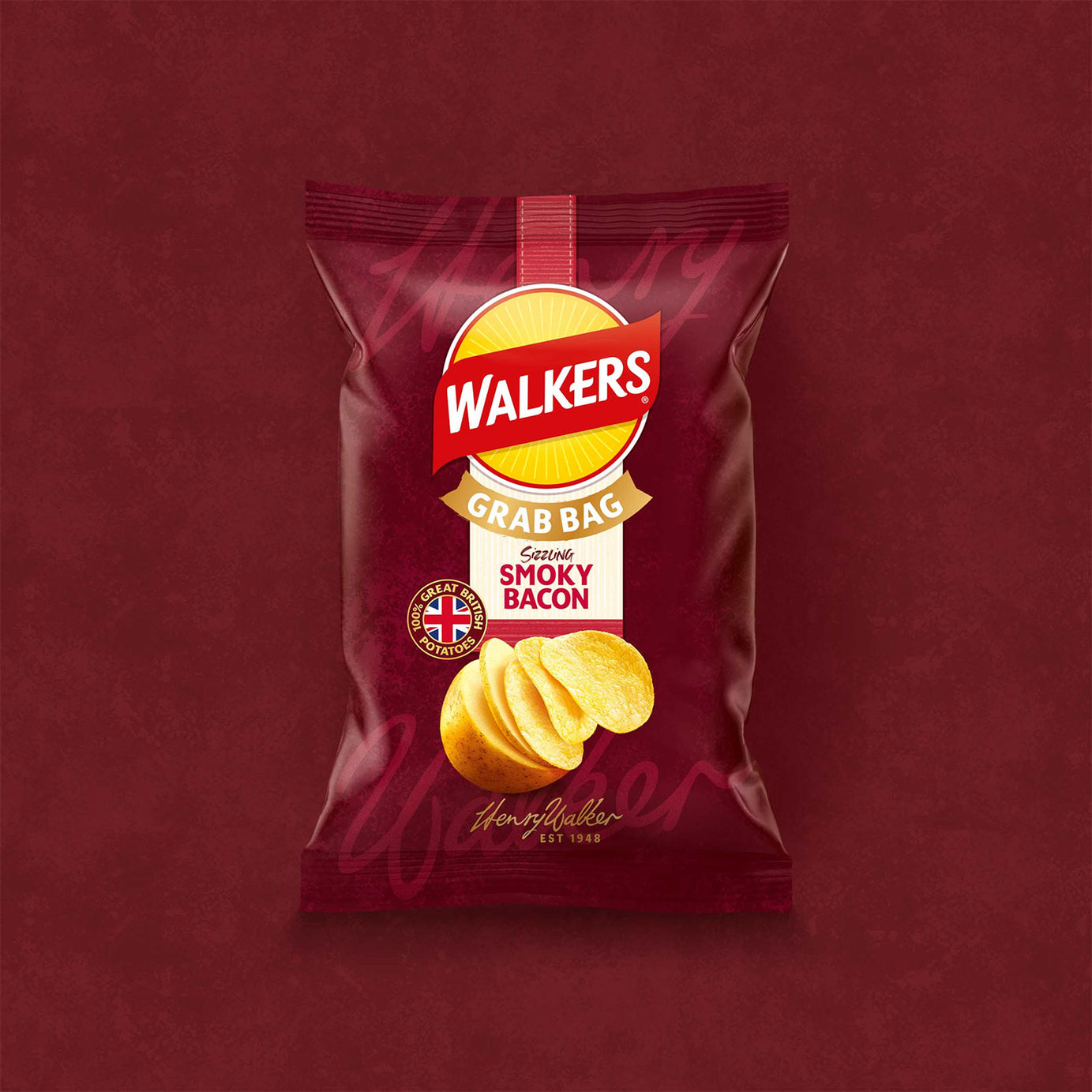 Walkers Crisps Smokey Bacon Snack Sharing Box of 32 x 45g - Image 3