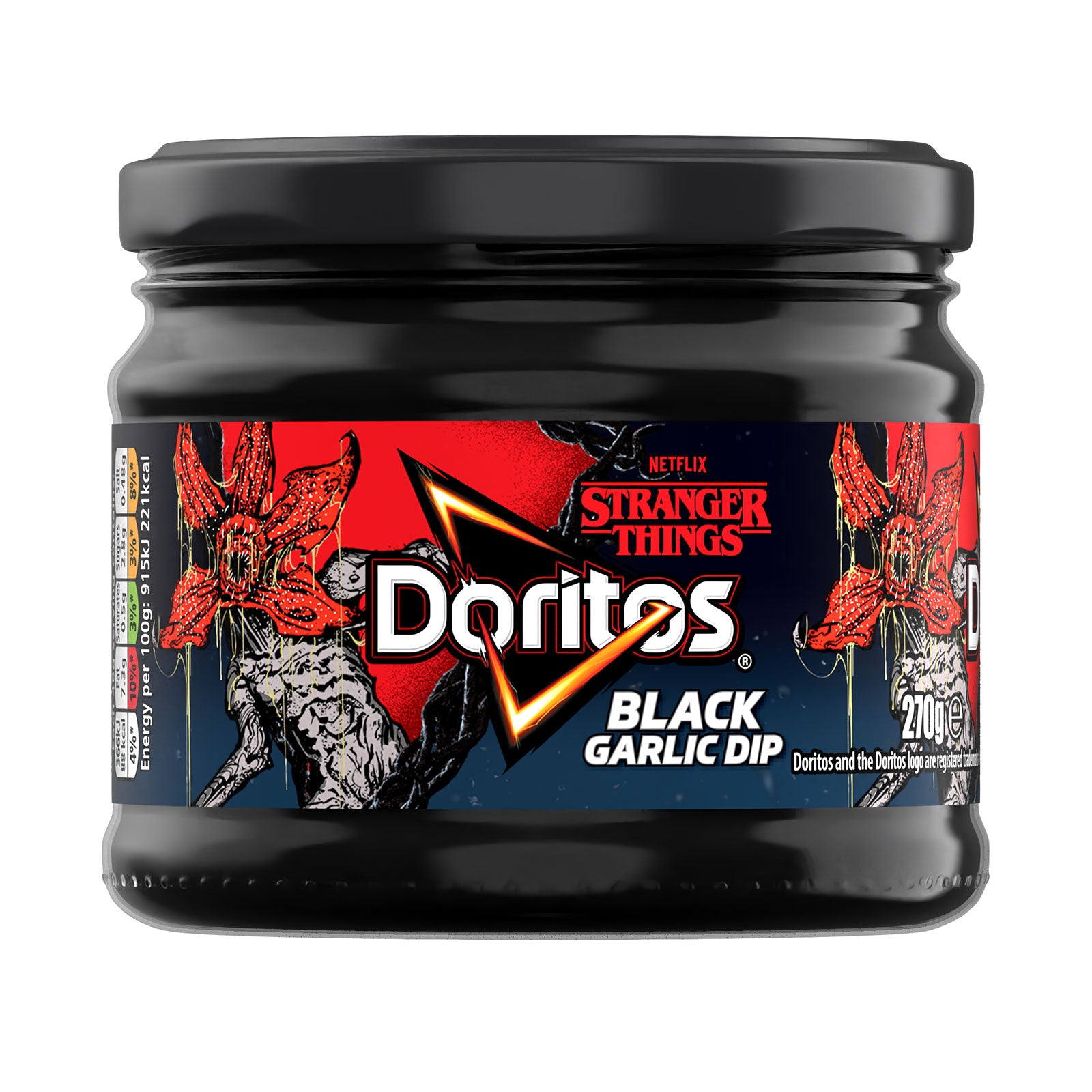 Doritos Garlic Dip Sauce Limited Edition Stranger Things Black 6 x 270g Bundle - Image 2