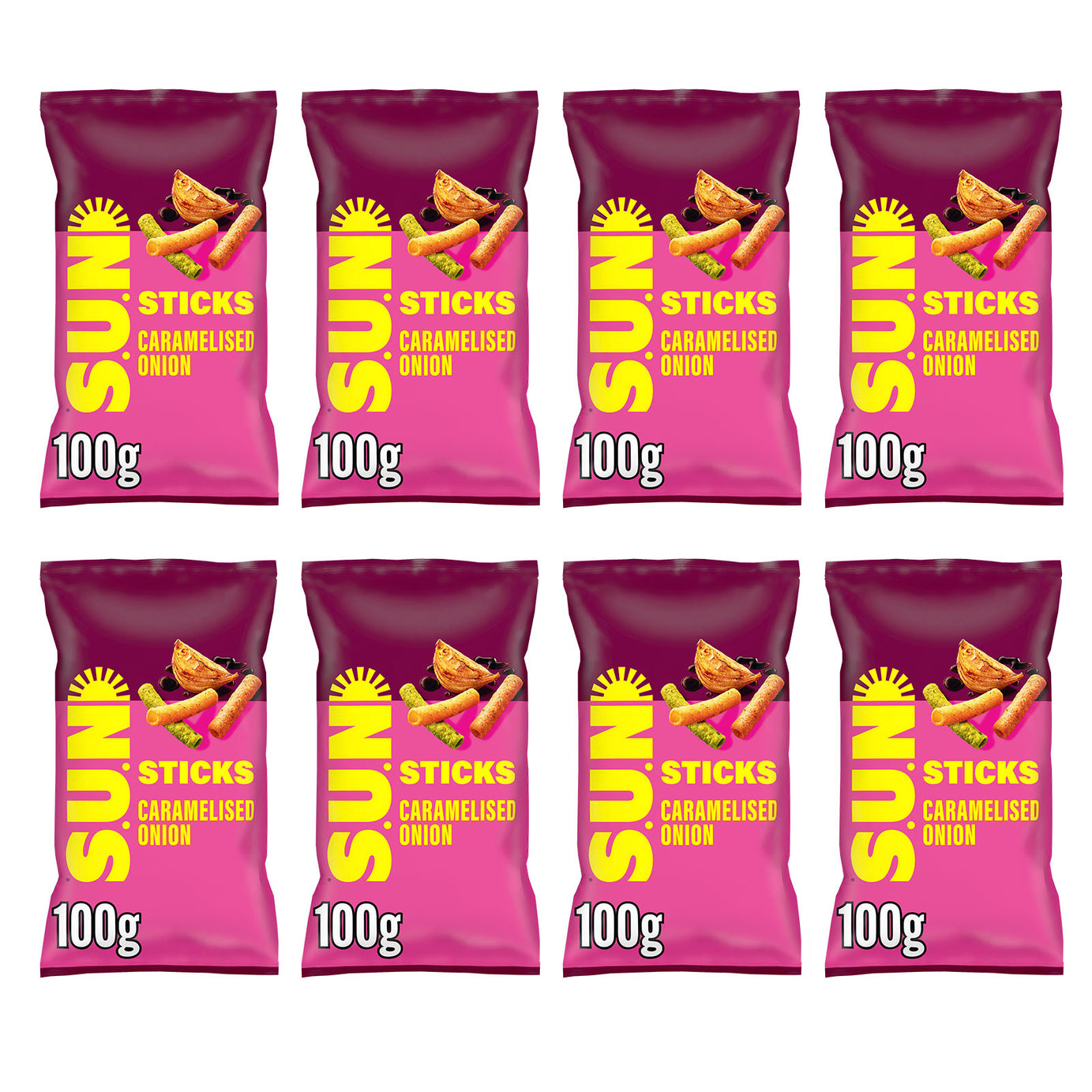 Sunbites Sticks SUN Snacks Caramelised Onion Balsamic Vinegar Sharing 8x100g - Image 3