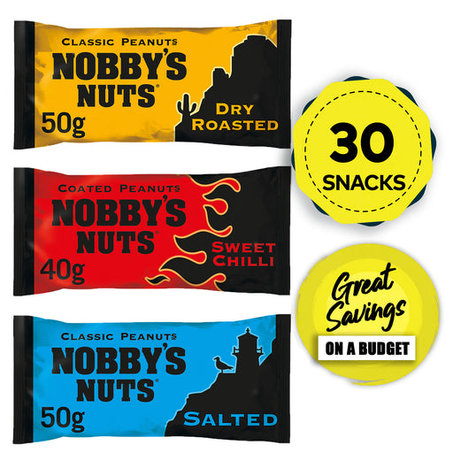 Nobby's Nuts Snack Bar Sweet Chilli Salted Roasted Peanuts Bundle - Image 1