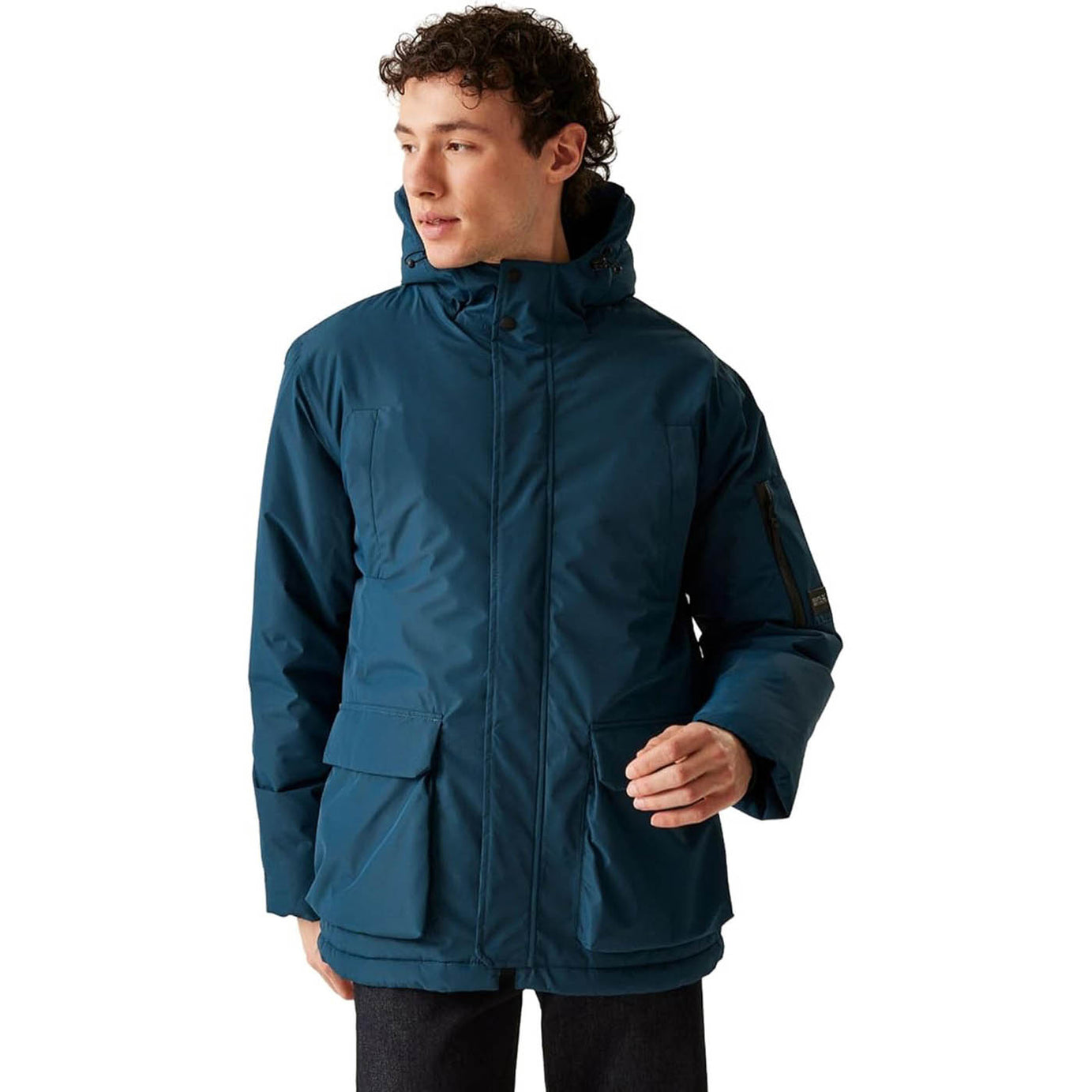 Regatta Work Jacket Mens Blue Heated Insulated Waterproof Parka Coat Size M - Image 3