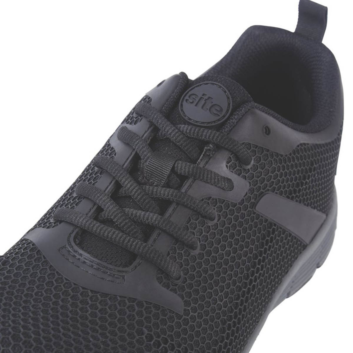 Site Safety Trainers Mens Wide Fit Black Lightweight Boots Steel Toe Size 6 - Image 2