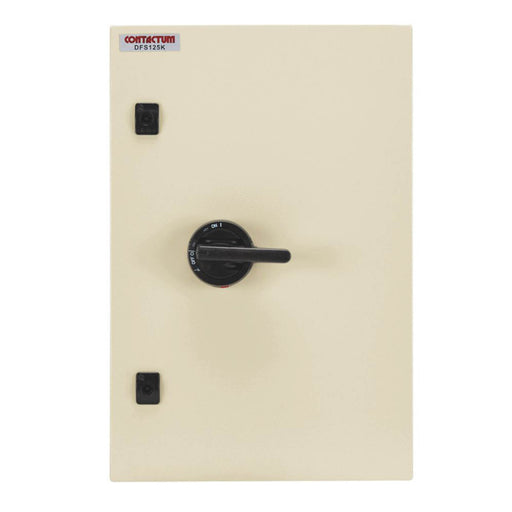 Contactum Fused Disconnect Switch Enclosed Box Panel Lockable 125A 3 Phase - Image 1