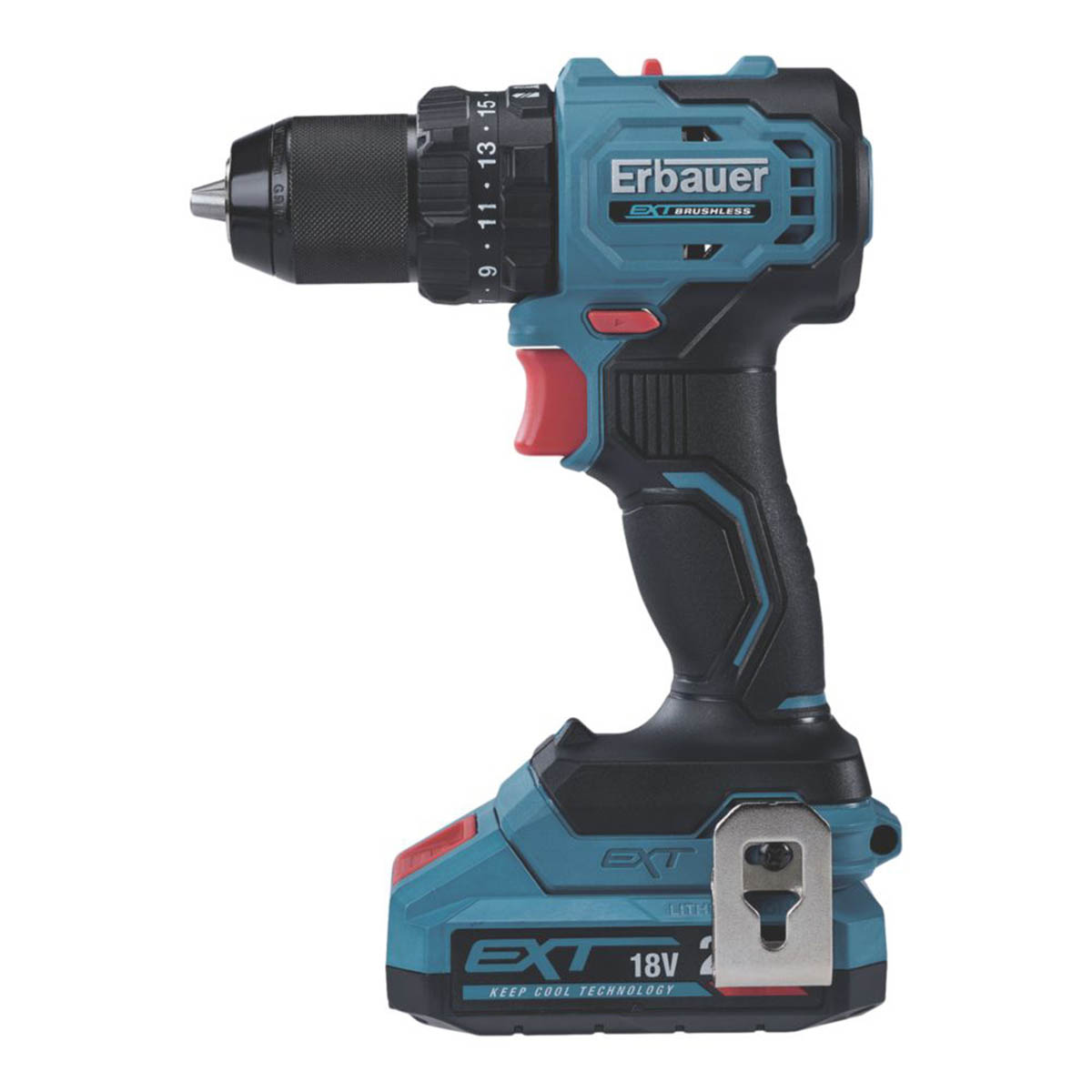 Erbauer Combi Drill Cordless 18V 2.0Ah Li-Ion ECCD18-Li Brushless Lightweight - Image 3