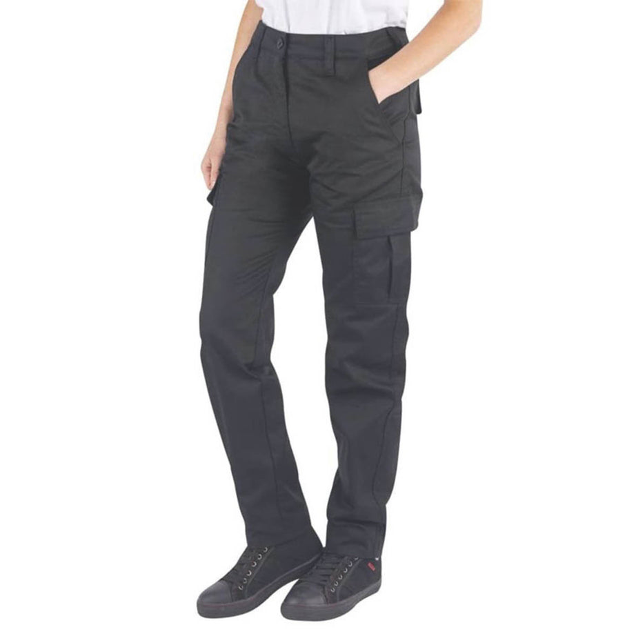 Lee Cooper Womens Trousers 6 Pockets LCLPNT241 Cargo Black Size 12 30" L - Image 1