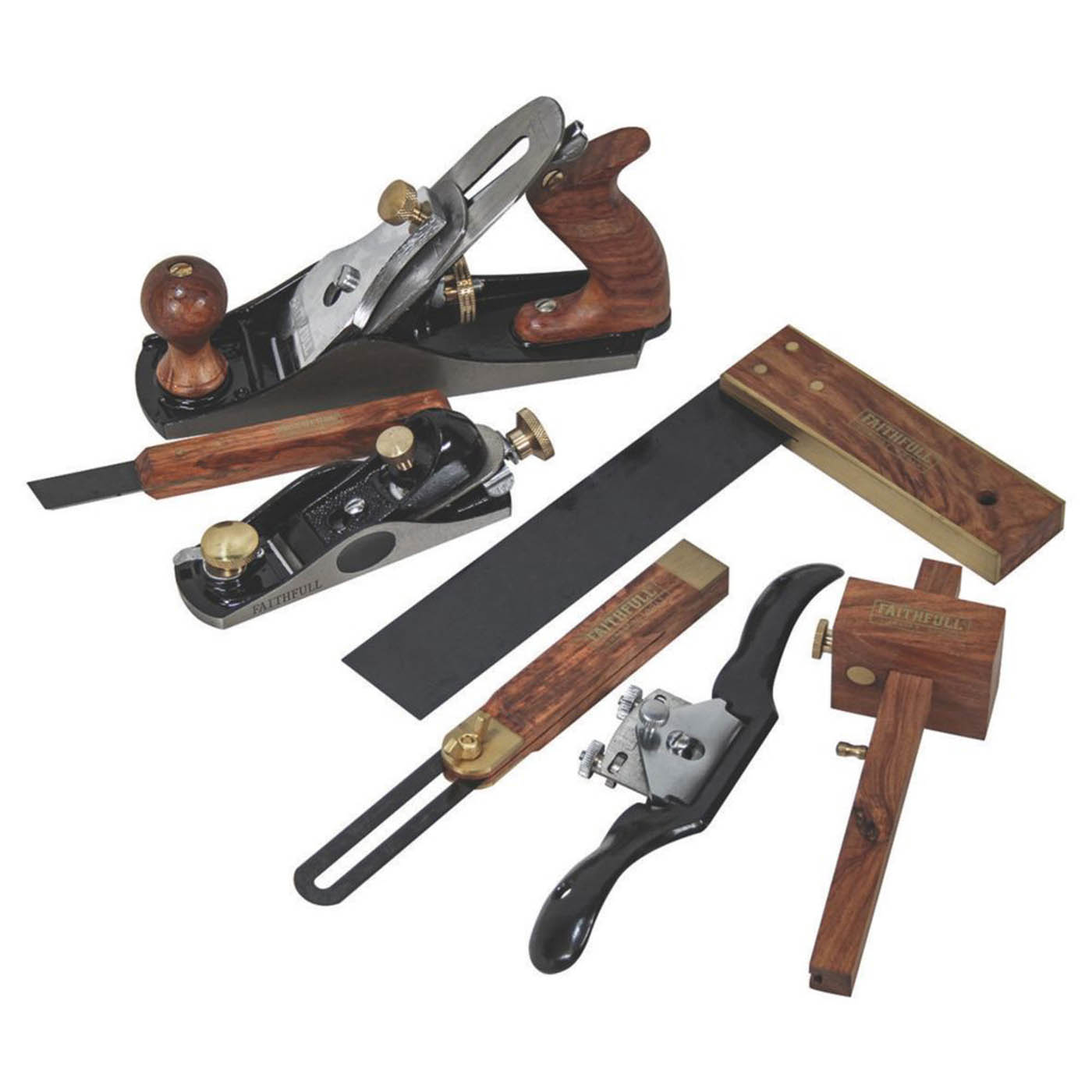Faithfull  Carpenters Woodworking Plane & Tools 7 Piece Set - Image 2
