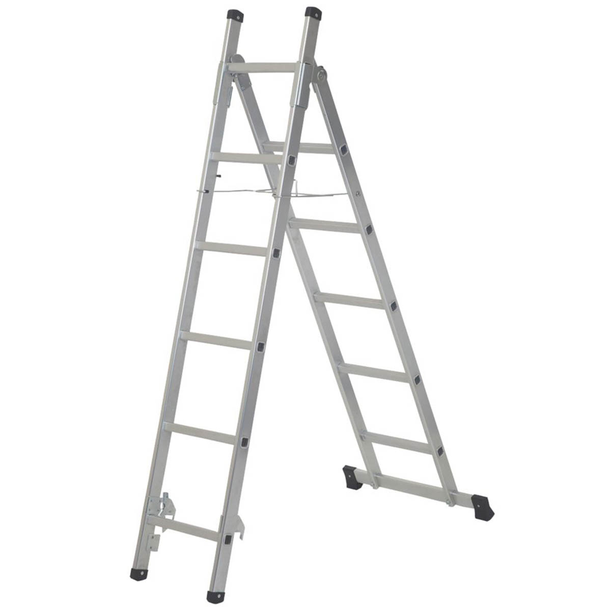 Werner Combination Ladder Aluminium 2.42m Stepladder 3 Positions Multi Purpose - Image 1