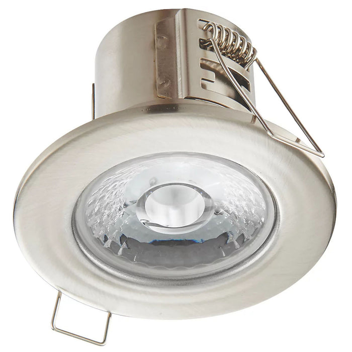 Downlight 10 Ceiling Spotlights Round 50W Satin Nickel Warm White Dimmable 5.8 W - Image 5