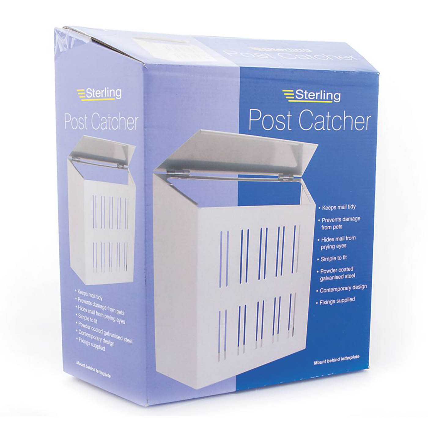 Burg-Wachter Post Catcher Letterplate Silver Powder Coated Galvanised Steel - Image 5