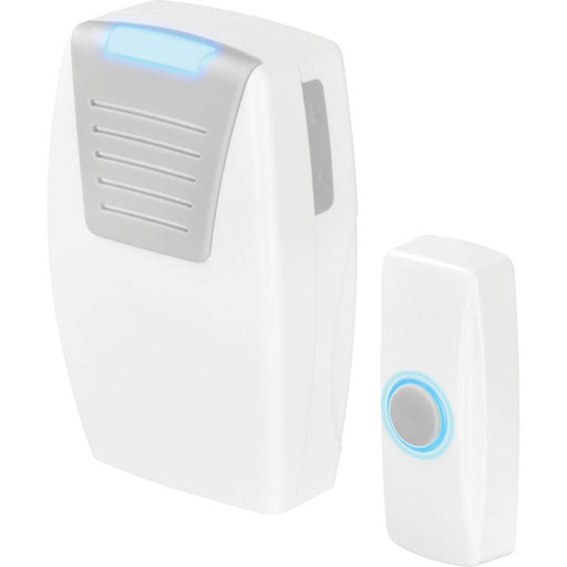 Door Bell Chime Kit Wireless Home Battery-Powered LED White Adjustable Volume - Image 1