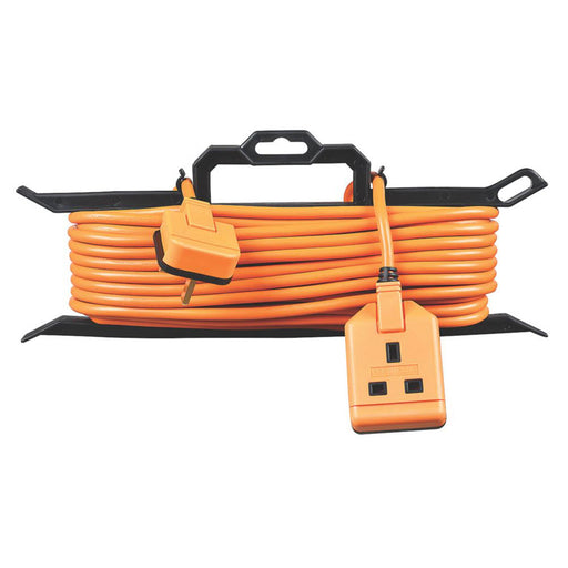 Garden Extension Lead And Cable Outdoor 13A 1-Gang Unswitched Orange 15m - Image 1