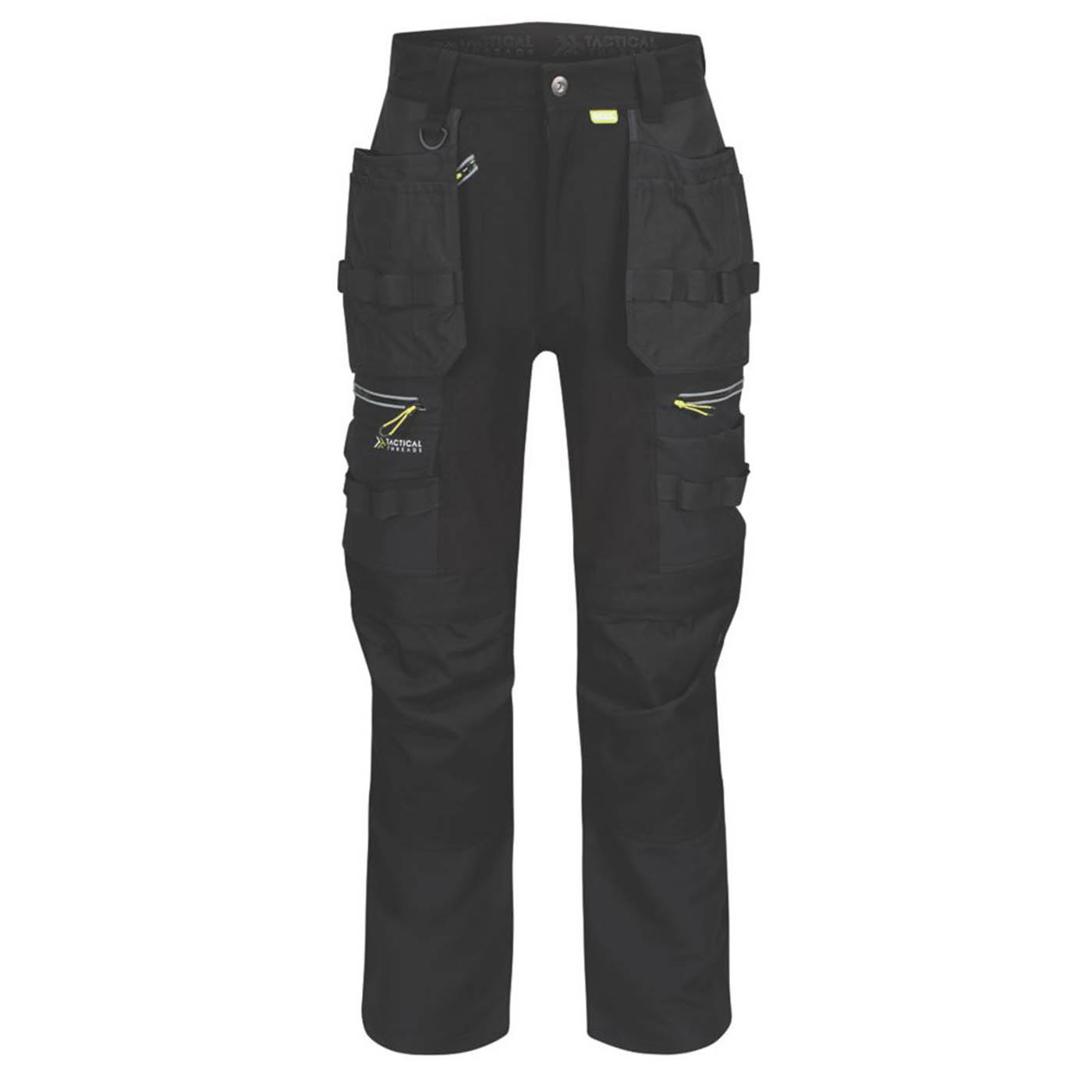 Regatta Work Trousers Classic Fit Black Stretch Multi Pockets Cargo 46W 31L - Image 1