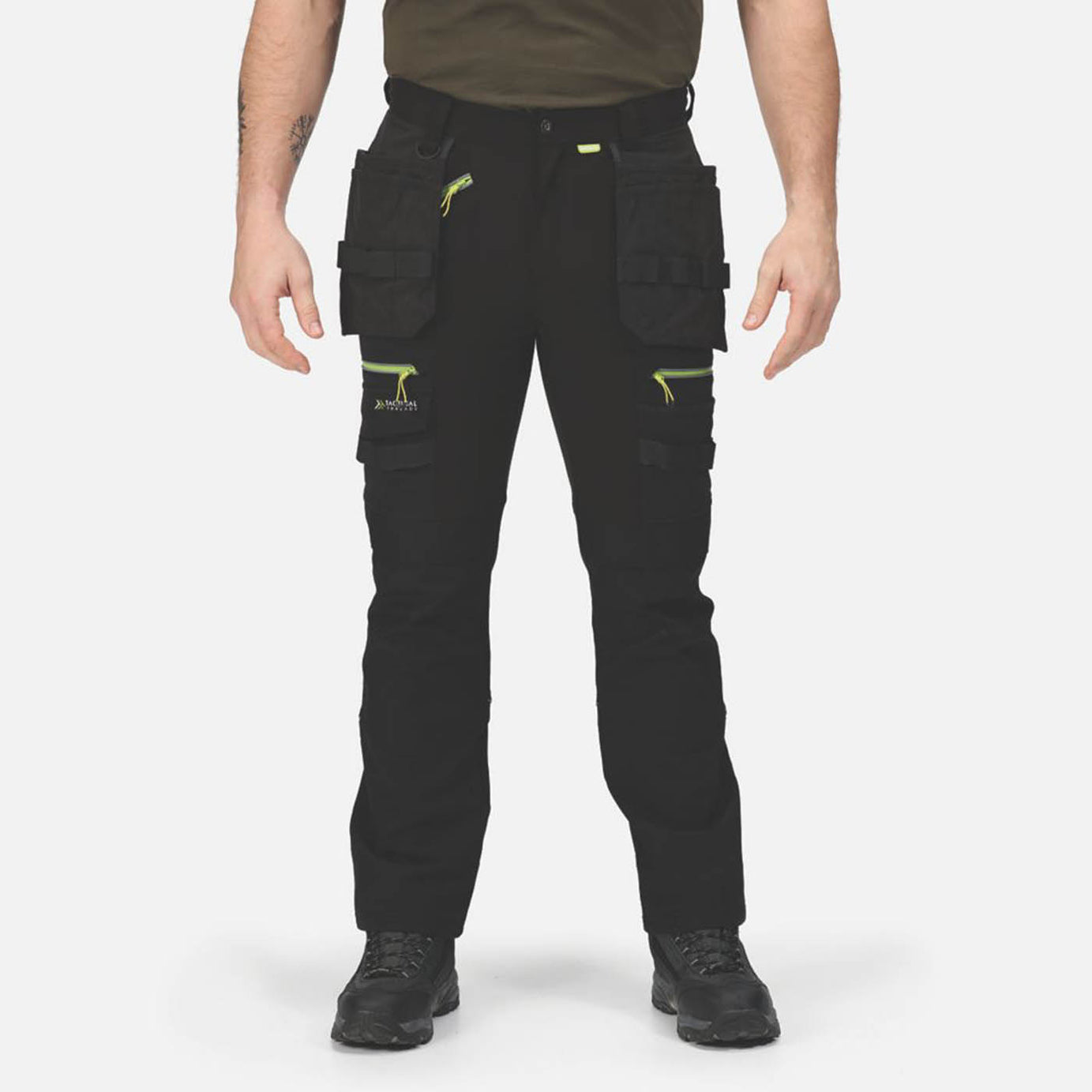 Regatta Work Trousers Classic Fit Black Stretch Multi Pockets Cargo 46W 31L - Image 3
