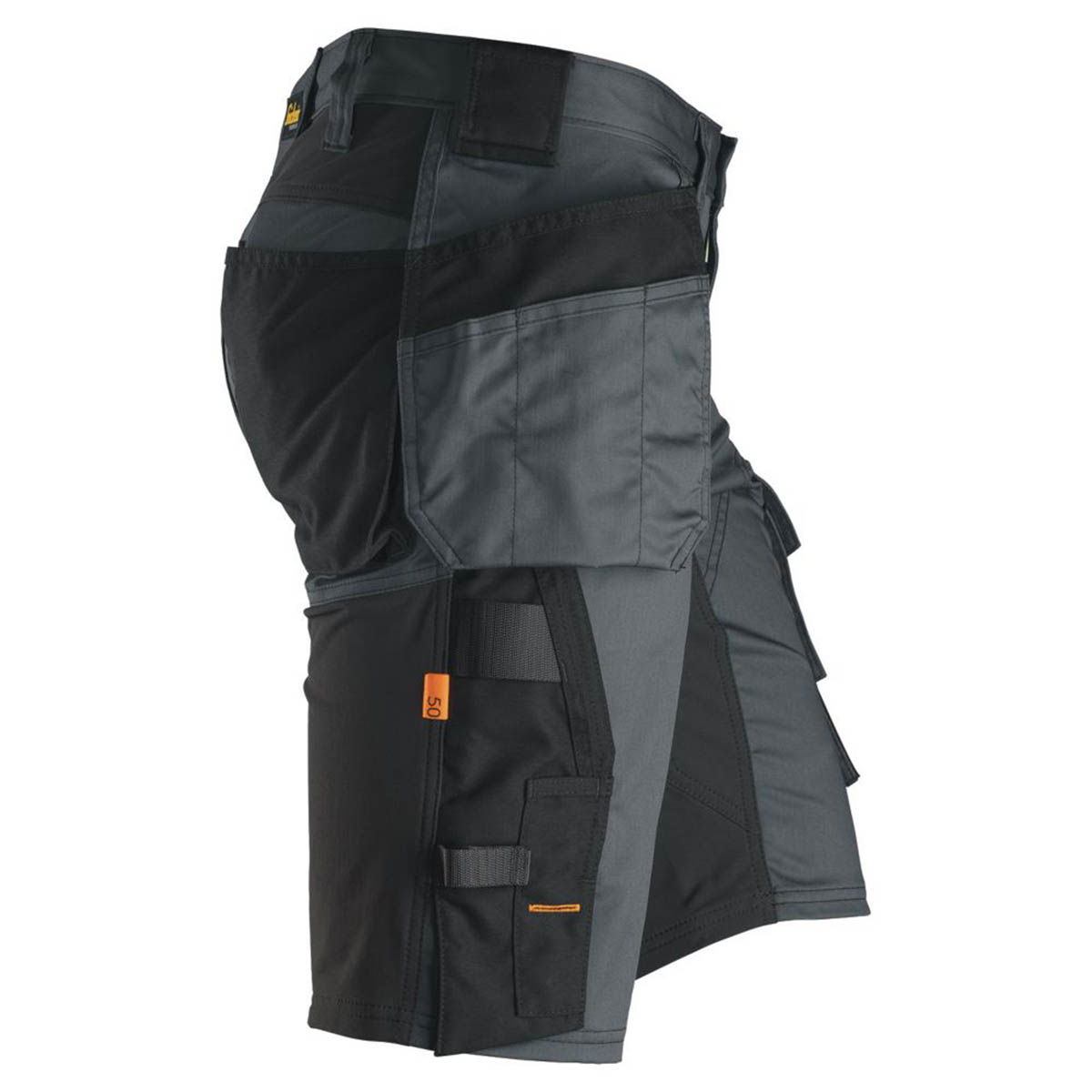 Snickers Work Shorts Mens Grey Black Stretch Breathable Multi Pockets 31"W - Image 4