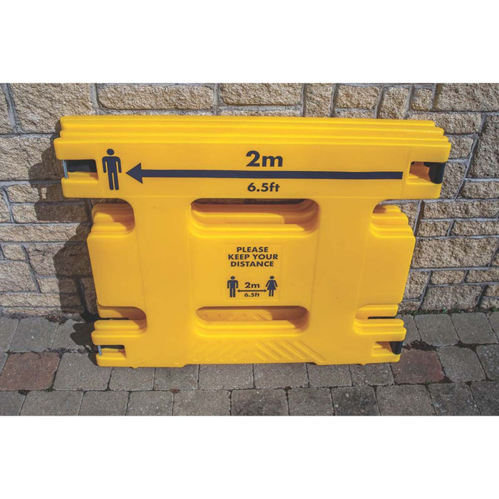 Addgards Safety Barrier Yellow Keep Your Distance Warning Public Pack Of 2 - Image 3