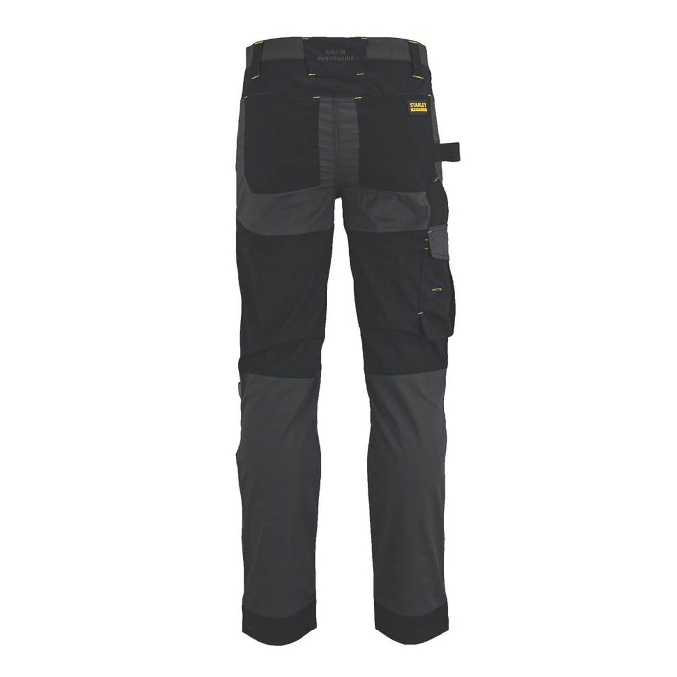 Stanley Work Trouser Mens Slim Fit Grey Black Stretch Multi Pockets 40"W 31"L - Image 2