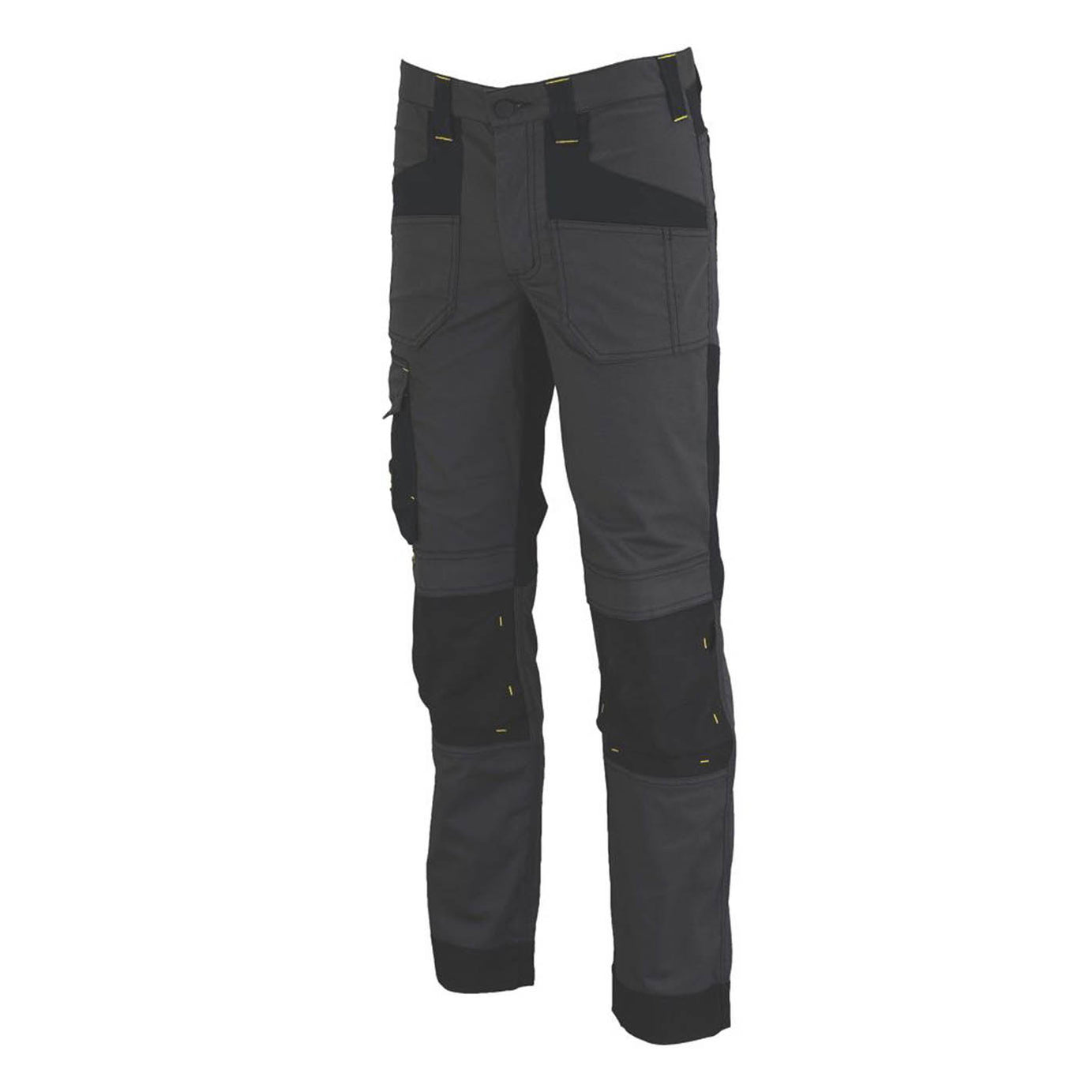 Stanley Work Trouser Mens Slim Fit Grey Black Stretch Multi Pockets 40"W 31"L - Image 4