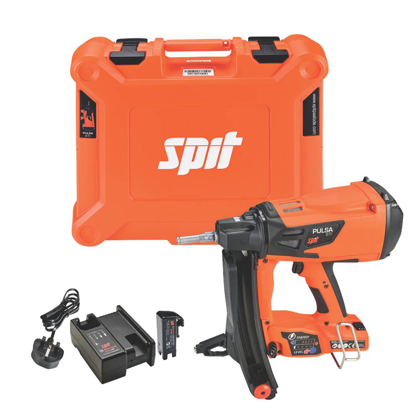 Spit Gas Nail Gun Cordless 3.7V 2.5Ah Li-Ion Pulsa27E Concrete Steel Pin Nailer - Image 1