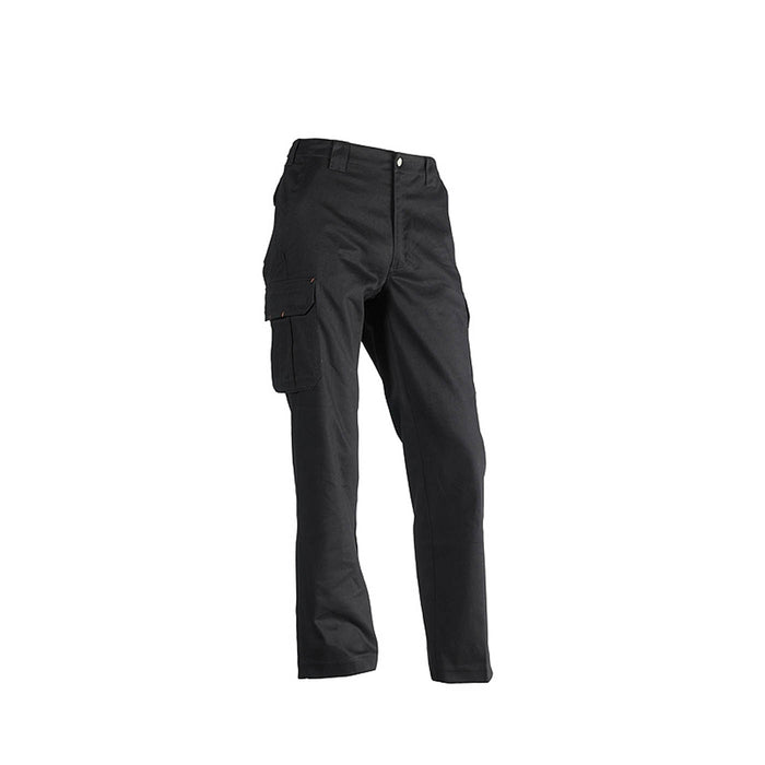 Mens Work Trousers Multi Pocket Black Water Repellent Comfort Cotton (Uk 40) - Image 2