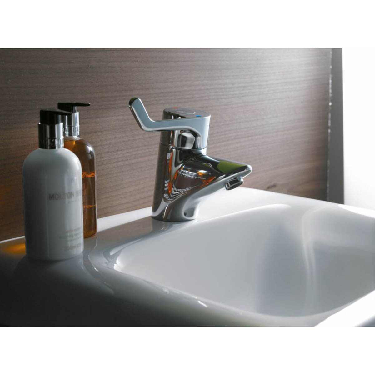 Bathroom Basin Tap Mono Mixer Thermostatic Chrome Sequential Single Lever - Image 2