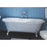 Swirl Bath Shower Mixer Tap Set Deck-Mounted Cross Round Head Chrome Classic - Image 2