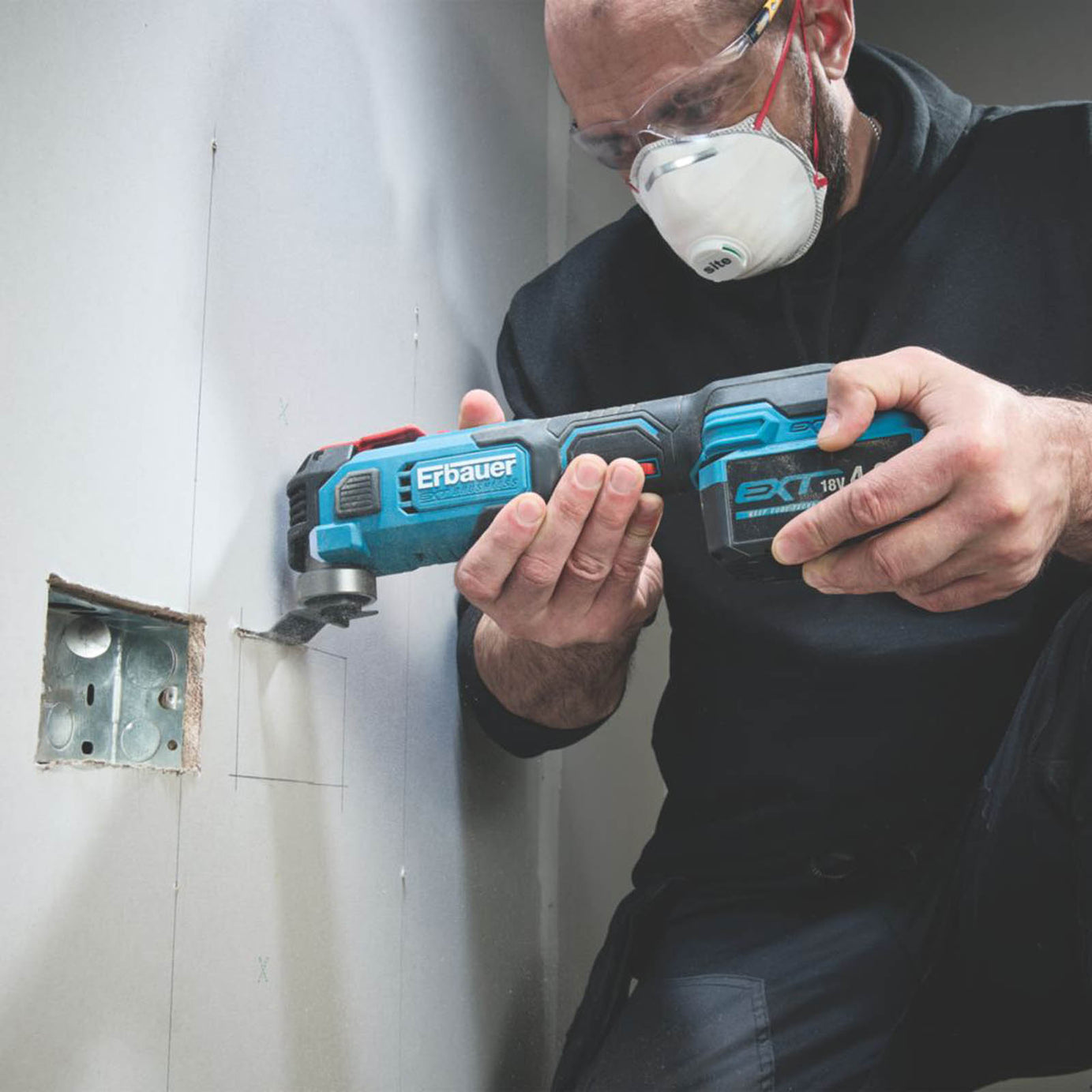 Erbauer Multi Tool Cordless 18V 1 x 4.0Ah Li-Ion ERI1080MLT Brushless Compact - Image 6