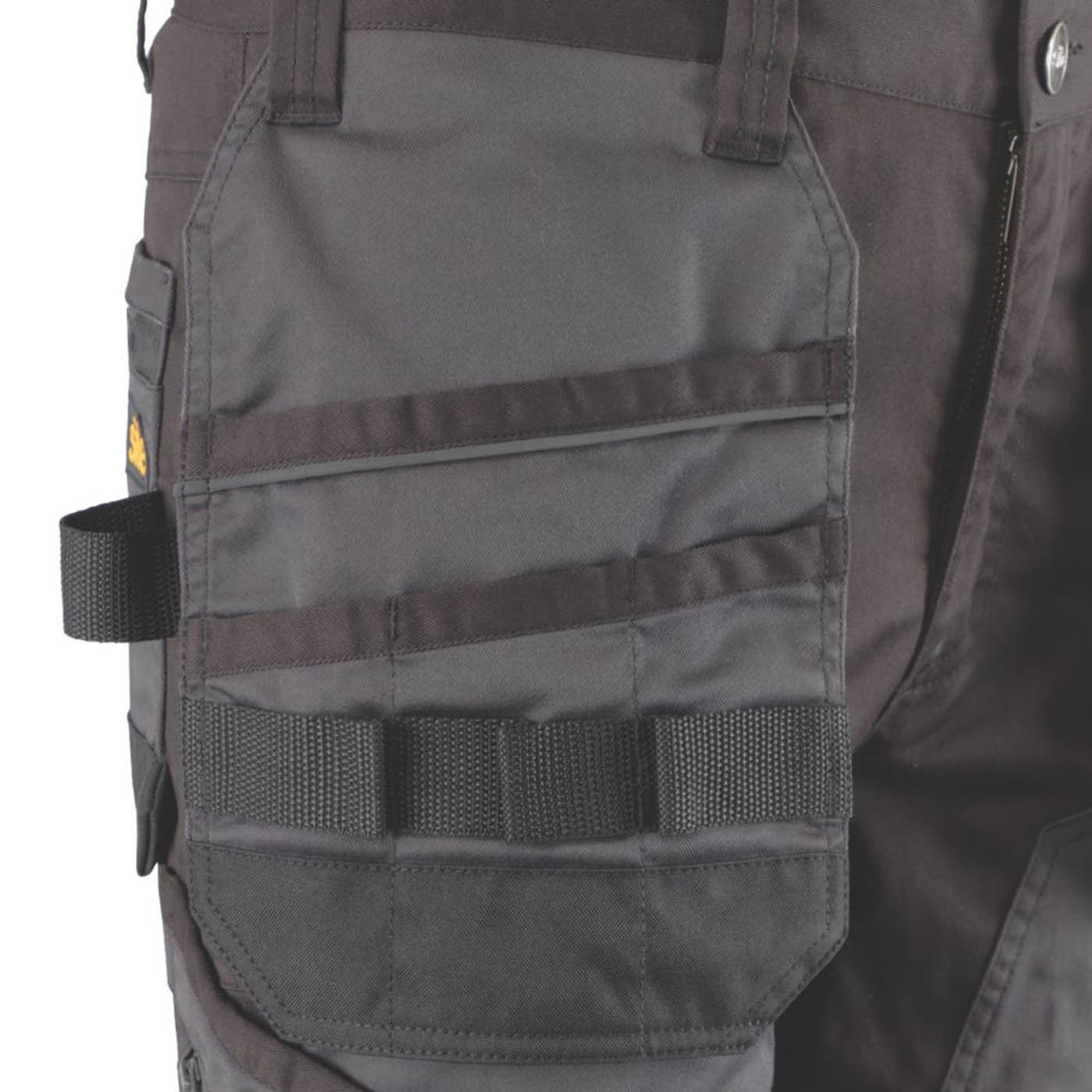 Site Work Trousers Mens Slim Fit Grey Black Breathable Multi Pockets 30W 30L - Image 4