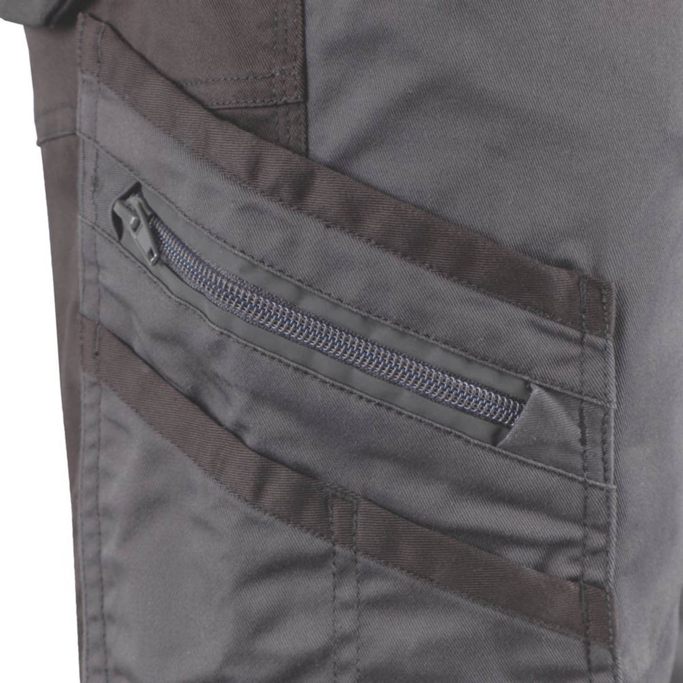 Site Work Trousers Mens Slim Fit Grey Black Breathable Multi Pockets 30W 30L - Image 6