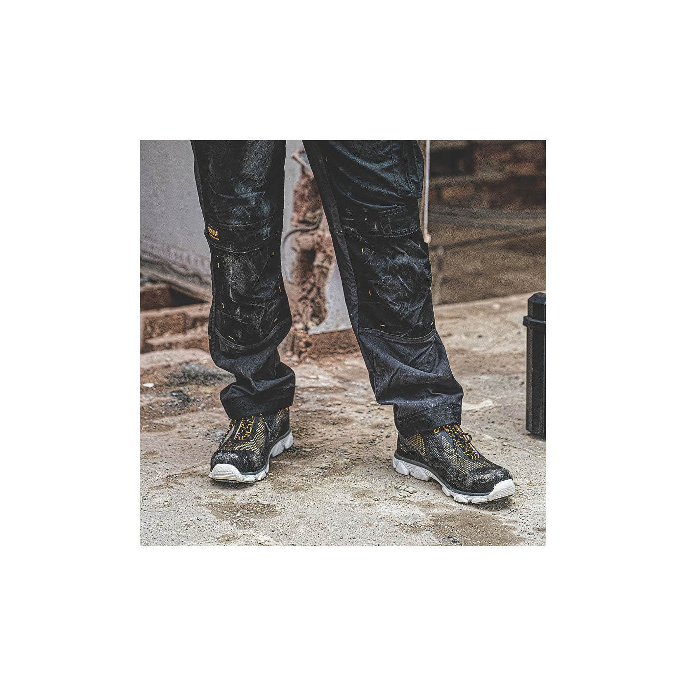 DeWalt Safety Trainers Mens Wide Fit Black Orange Lightweight Steel Toe Size 11 - Image 8