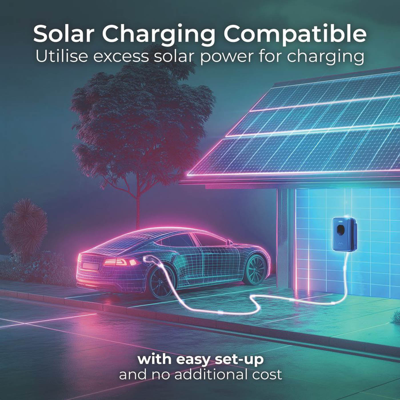 Masterplug  1 Port 7.4kW  Mode 3 Type 2 Plug Tethered Smart EV Charger with 5m Cable Black - Image 6