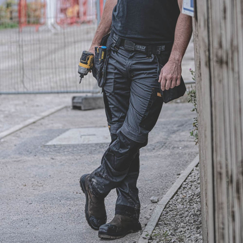 DeWalt Work Trousers Holster Mens Slim Fit Charcoal Grey Multi Pocket 32"W 29"L - Image 3